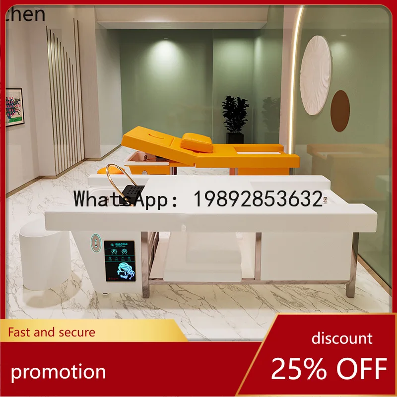 YFY Electric Adjustable Shampoo Bed Massage Bed Beauty Salon Water Circulation Head Therapy Foot Bath Soak Bed