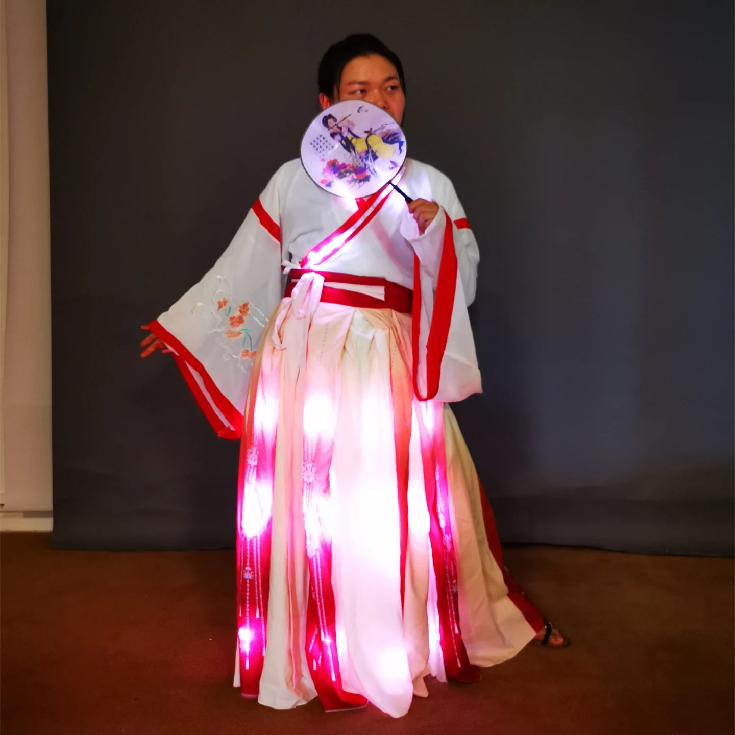 

Student Hanfu Ancient Chinese Costume Women'S Bar Ktv Glowing Top Wine Outfit Long Sleeve Long Pants All Seasons