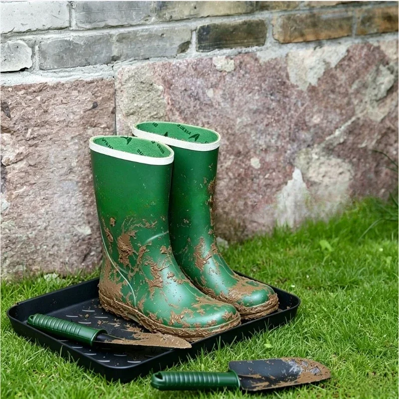 Black Shoe Tray Reusable Boot Mat Multifunctional Storage Tray Non Slip Tray for Car Trunk Potted Plant Pet Use