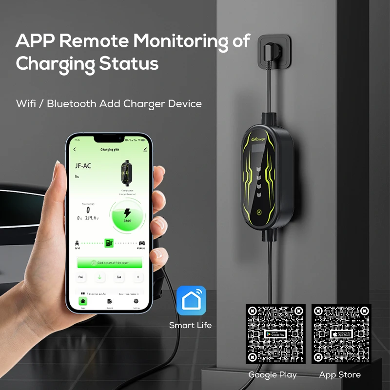 

Portable Type2 Electric Vehicle Charger Fast Charging Adapter 3.5KW 16A 7KW 32A for EV Cars Compact Design for Easy Use