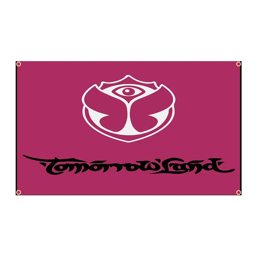 FLAGDOM 90x150 سنتيمتر تومورولاندز العلم البوليستر المطبوعة حركة مهرجان الموسيقى راية للديكور #4