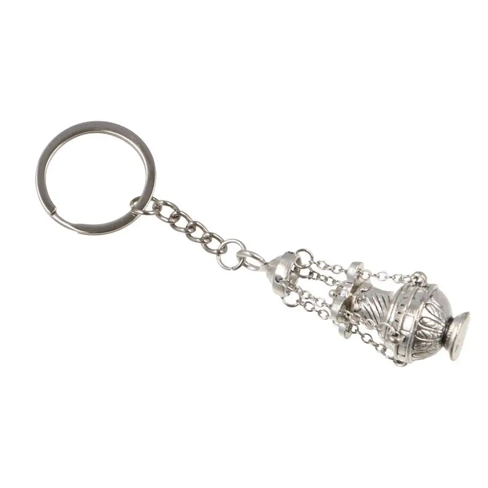 Durable DIY Religious Keychain Pendant Unique Design Silver Car Key Ring Pendant Alloy Christian Incense Home