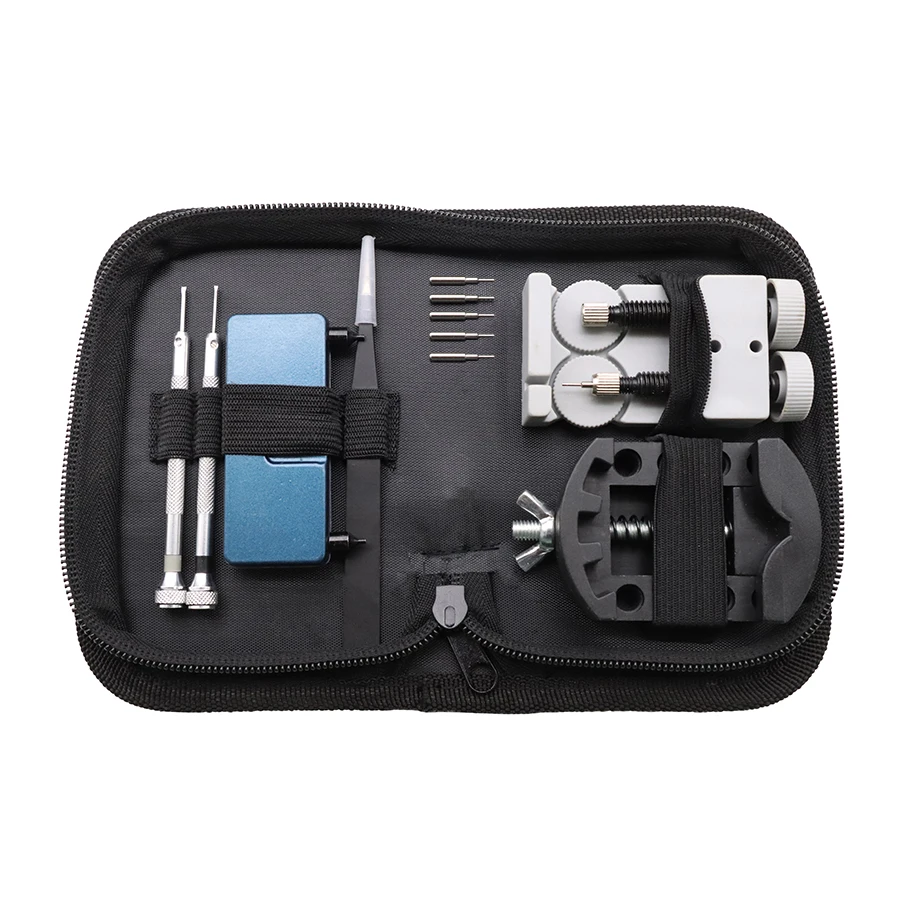 Набор для ремонта часов из 11 предметов, регулируемая длина стального ремешка, открытая задняя крышка часов, инструмент для замены батареи, открывалка для часов