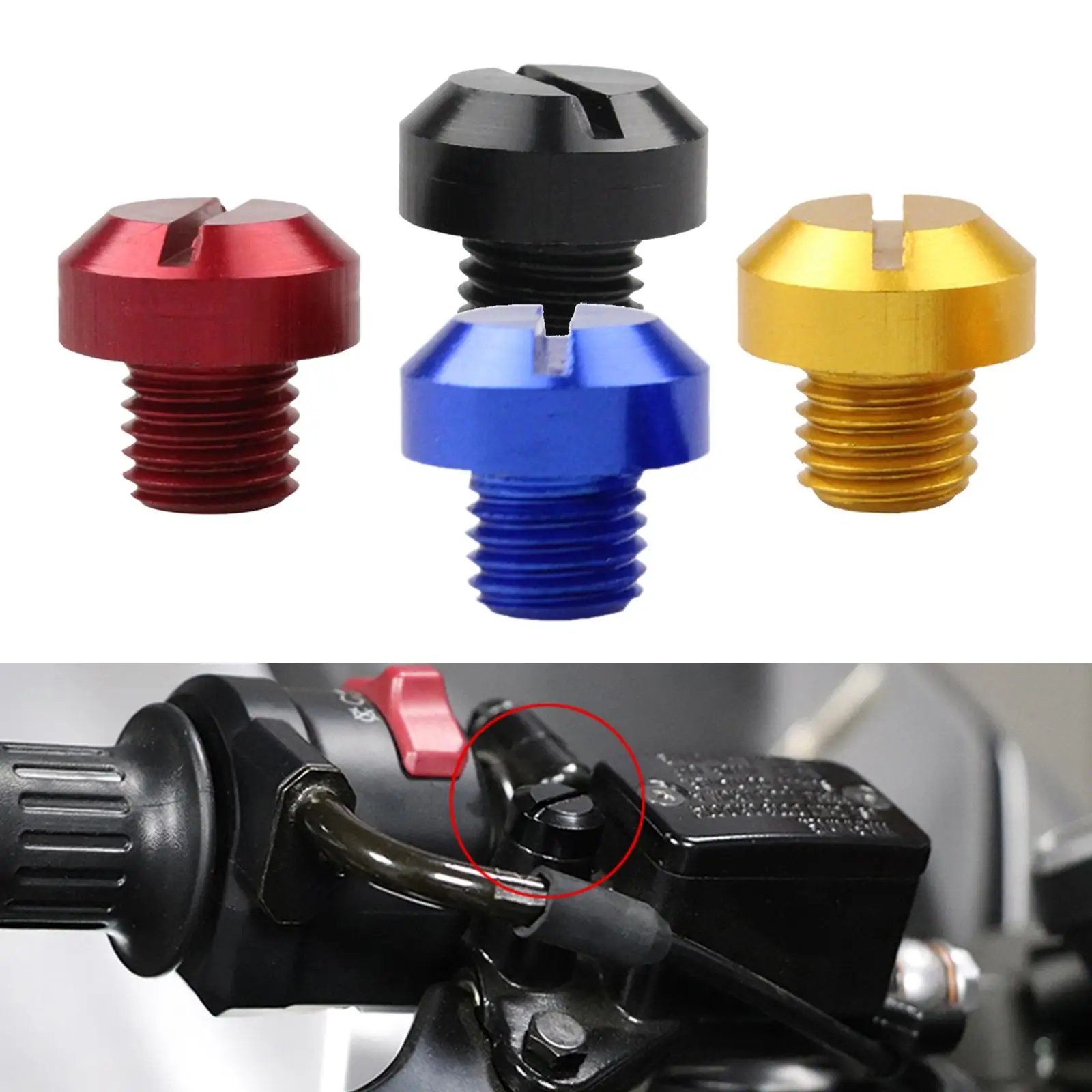 2 Motorcycle 1.25 Thread Hole Bolts Covers , Anodize Surface Strong And