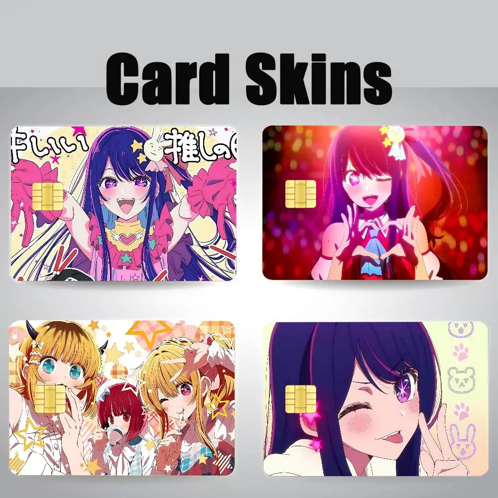 Anime O-Oshi No Ko-S Funny Shell On Off Ultra Thin No Fade Sticker Skin Cover Film pour carte de crédit et de débit