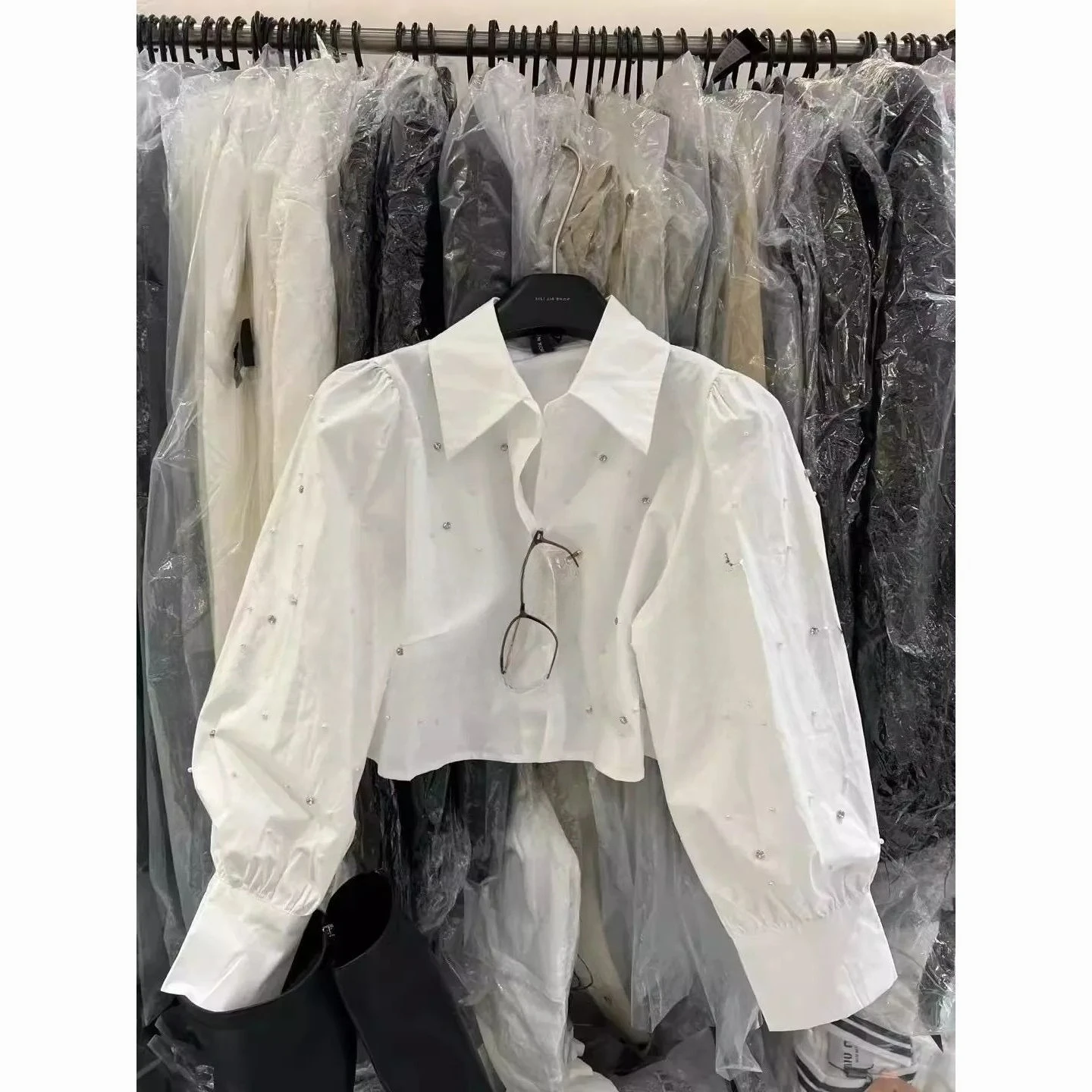 

New Fashion Puff Long Sleeves Causal Shirt Ins Women's Autumn Top Shirts