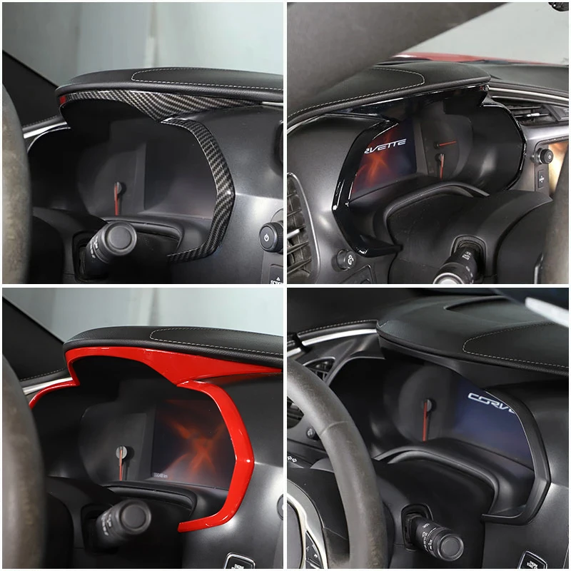 For Chevrolet Corvette C7 2014-2019 ABS Car Dashboard Display Meter Ring Speedometer Gauge Cover Trim Frame Interior Accessories