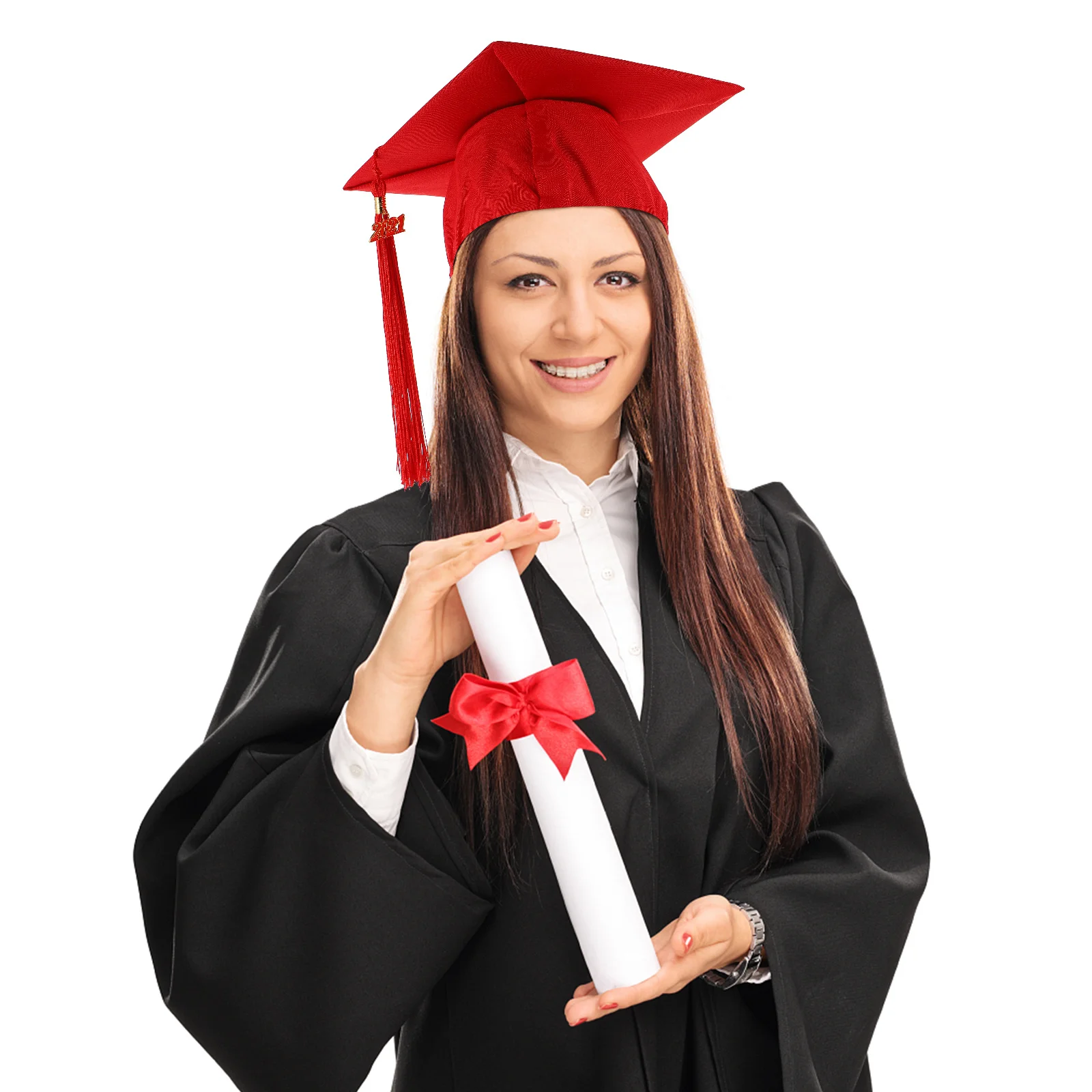 

1 pc Tassel Graduation Hat For 2021 Graduate Exquisite Party Headdress Stylish Bachelor Cap Trendy Graduation Party Hat