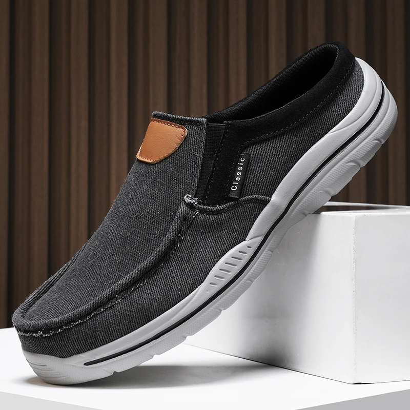 

Summer Lightweight Man Casual Shoes Men Half Slippers Breathable Comfortable Walking Sneakers Non-slip Flats Lazy Shoes
