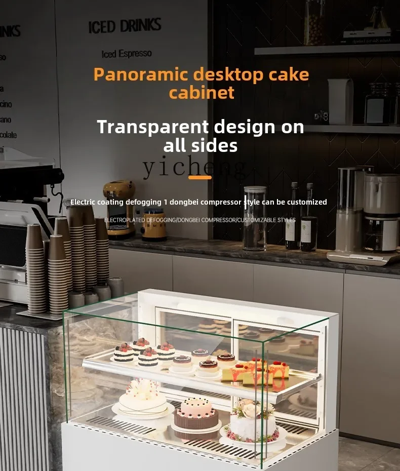 ZC Cake Cabinet Commercial Dessert West Point Mousse Baking Bread Bar Refrigerated and Fresh Display Cabinet