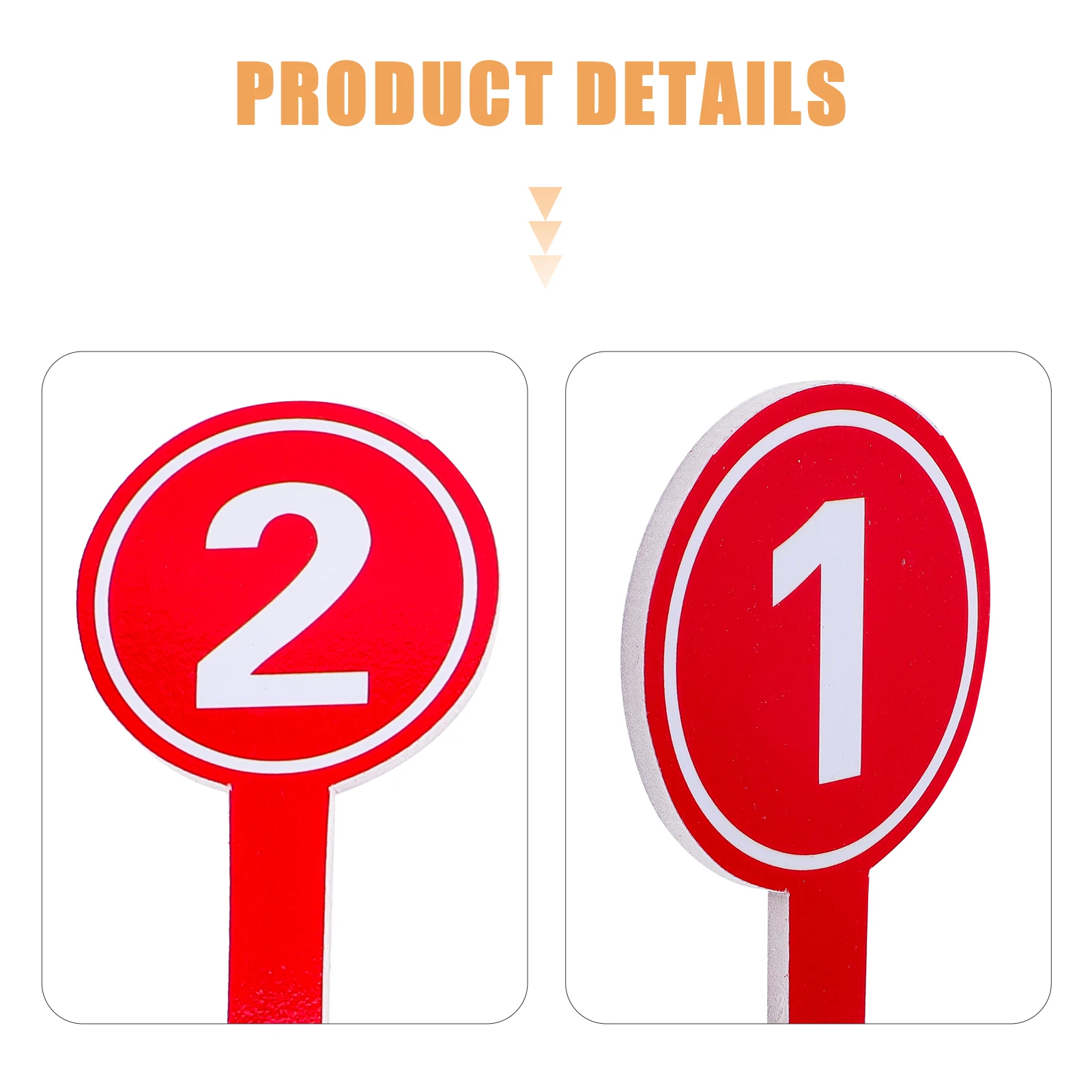 

10 Pcs Number Plate Handheld Paddles Numbered Cute Rating Score Scoring Dry Erase Handhelds with Numbers