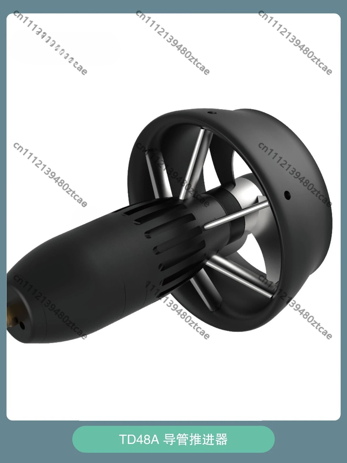 TD48A Ducted Underwater Thruster High Torque Deep Sea Propulsion Motor Max 700m Working Depth Multi Control Protocol