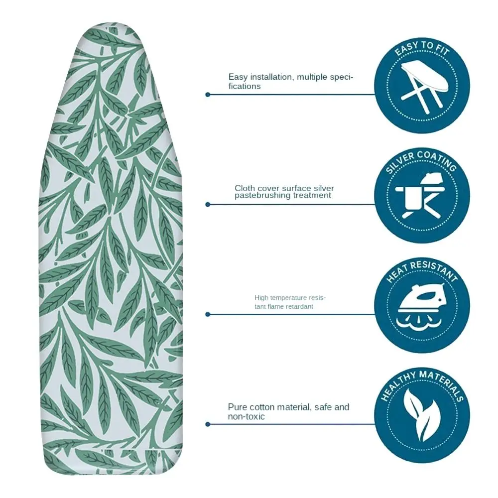 1Pcs Stain Resistant Ironing Board Cover Thick Cotton Padding Universal Iron Heat Shield Cloth Cover With Elastic Edge