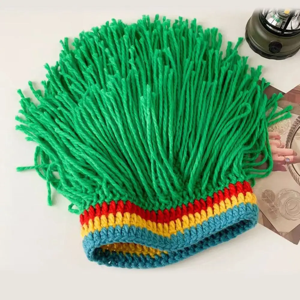 

Playful Warm Reggae Dreadlocks Knitted Hat Thick Soft Africa Roots Wig Handmade Synthetic Hair Dreadlocks Wig Hair Accessories