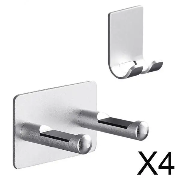 

4xСовременная настенная стойка для фена, подставка-держатель, простой в установке, серебристый