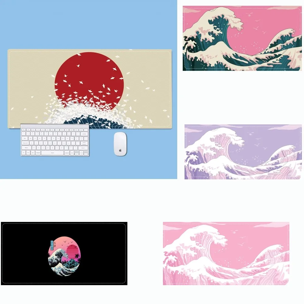 

The Great Wave Off Kanagawa Mousepad Mouse Pad Laptop Gaming Accessories Mousepad Large Desk Mat Computer Gamer Keyboard Rug Car