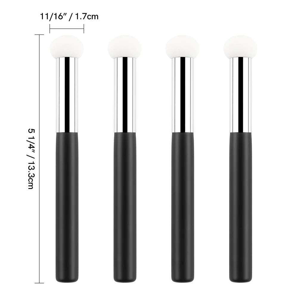 4pcs Mushroom Sponge Brushes Mini Paper Pouncers with Handle Sponge Applicators For Paper Stencils Coloring Card Making