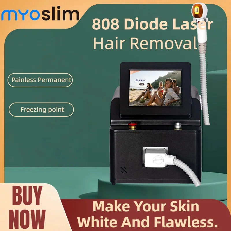 

Non-invasive Three-Wavelength Professional 755 808 1064nm Diode Laser Ice Titanium Permanent Painless hair removal Machine