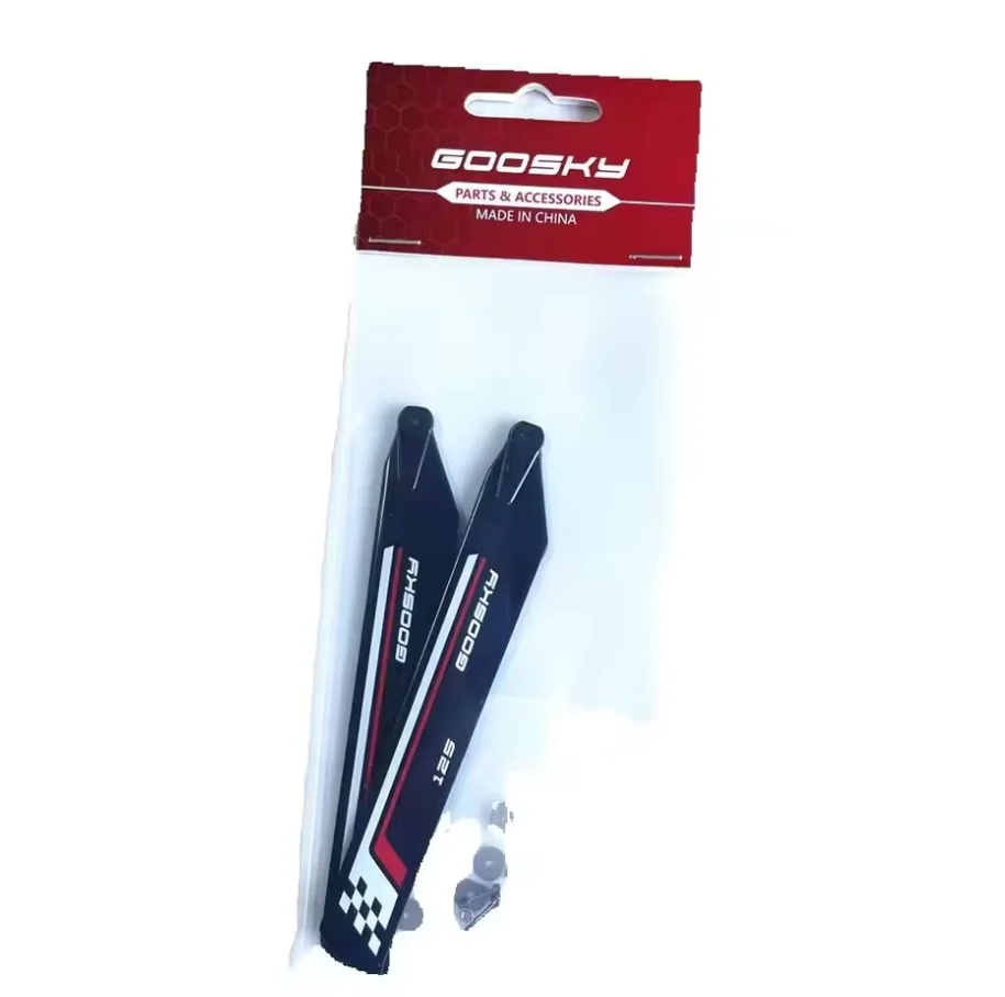 Lista części zamiennych do helikoptera RC GOOSKY S1 LEGEND 3D: osłona, śmigła, silnik, śruby do podwozia, bateria, śmigła. — zdjęcie produktu 6