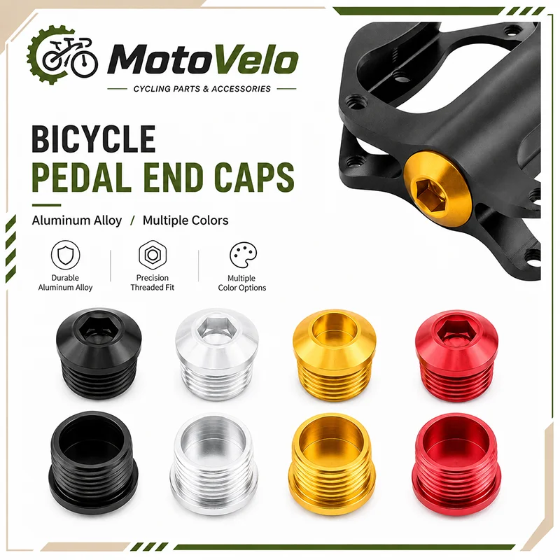 Bicycle Pedal End Cap 6061 Aluminum Alloy Threaded Dust Plug Hex Socket Cover for MTB Road Bike Platform Pedals