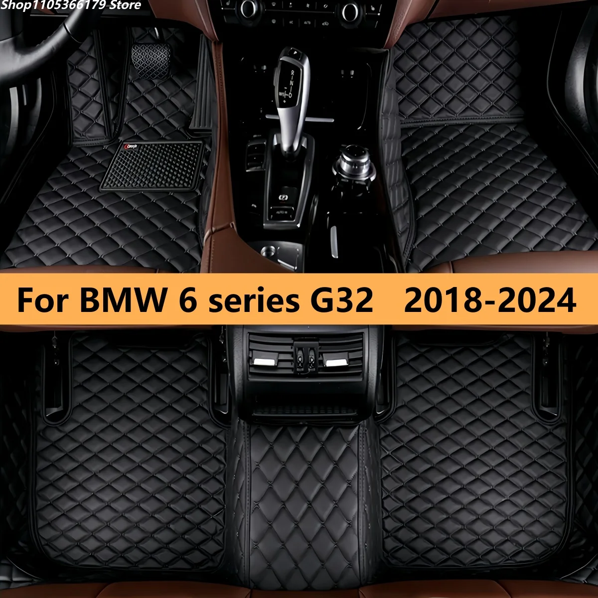 

Автомобильные коврики для BMW 6 серии G32 2018-2024, полный комплект, кожаные коврики для пола, ковровые покрытия для ног.