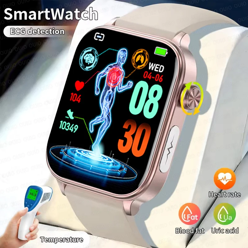 

New For HUAWEI ECG+PPG SmartWatch Men Blood Lipid Uric Acid Health Monitor Bluetooth Call Sleep Physical Health SmartWatch Women
