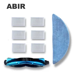 Original Spare Parts  for Robot Vacuum Cleaner X5,X6,X8 ,Includes HEPA Filters 6pcs, Central Brush 1pc, Mop 1pc