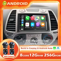 Android 16 Auto Wireless Carplay For Hyundai i20 2008-2012 Car Radio Stereo Multimedia Video Player Navigation Touchscreen tools