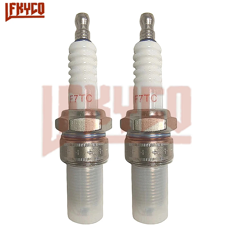 Racing 1 Electrode 10mm Spark Plug F7TC Fits for GY6 50CC 110CC 125CC 150CC ATV Scooter Dirt Bike Go Kart Motorcycle Accessories