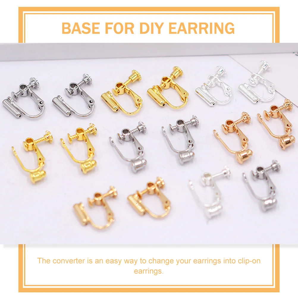 

1 set Clip On Converters Diy Base Non Pierced Clips Jewelry Making Accessories Diy Supplies Ear Clip Base Decor Earring Making