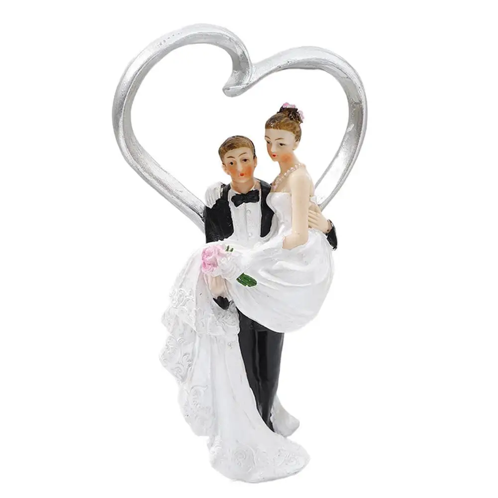

Cake Toppers Dolls Bride and Groom Figurines Funny Wedding Cake Toppers Stand Topper Decoration Couple Figurine Decoration