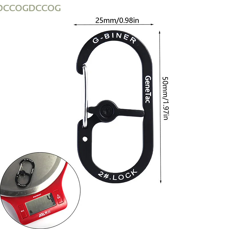 Outdoor Multi-function Small Carabiner With Lock Camping Survival Hiking Mountaineering Backpack Aluminum Alloy Buckle For Key