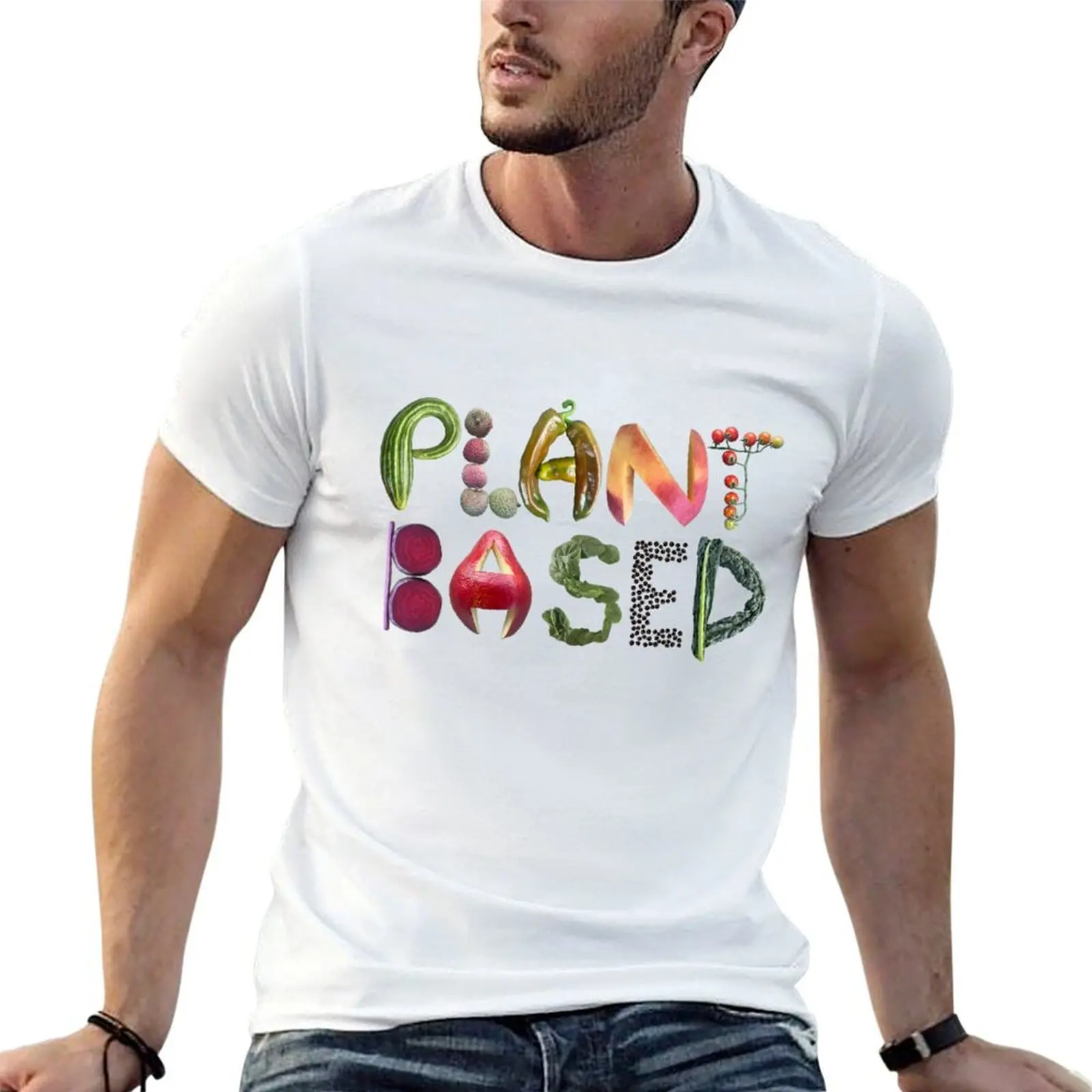 

Plant Based - Artsy Healthy Eating Quote T-Shirt funny t shirts dark humor t shirts for man cotton man graphic t shirt T-shirt