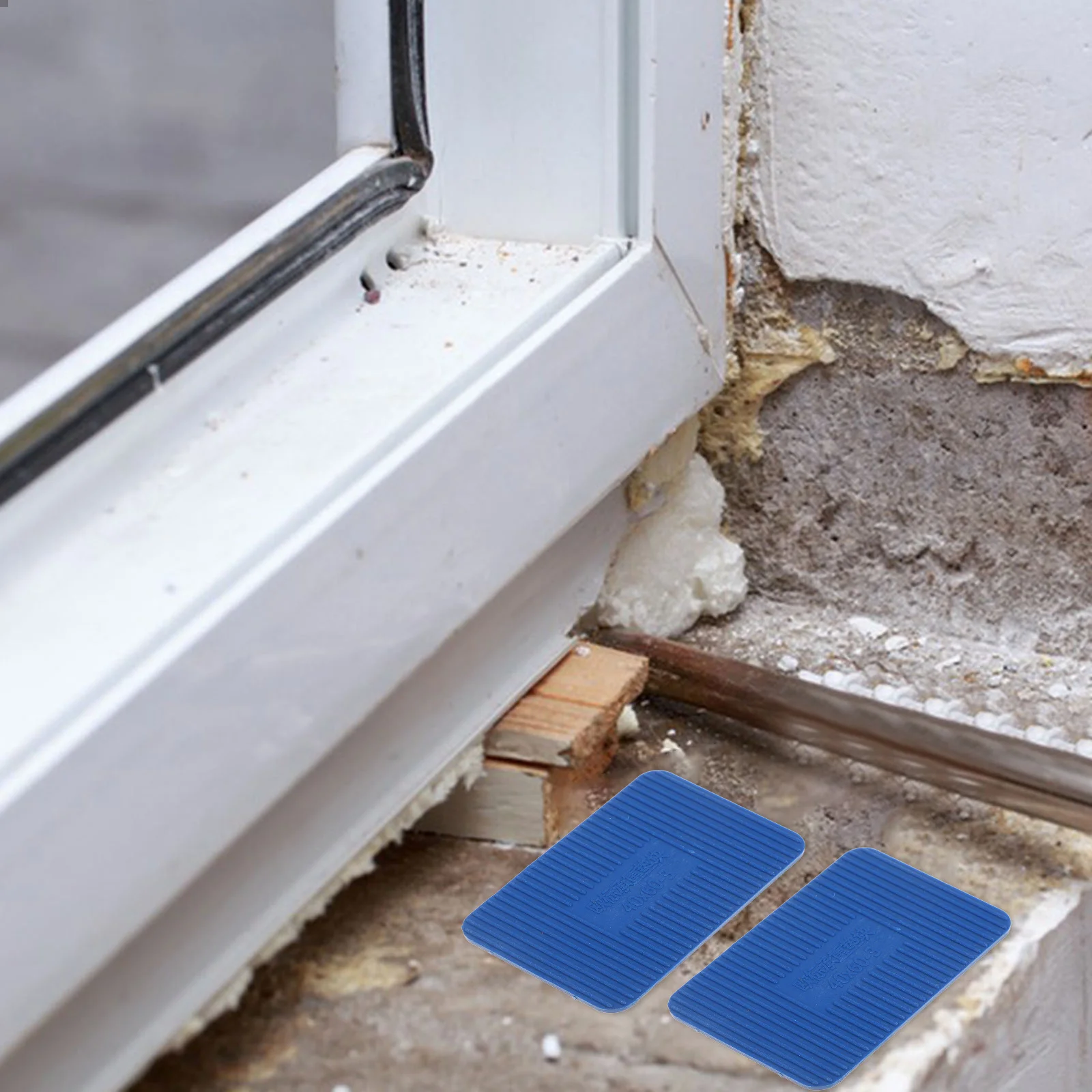 100 قطعة حشوات نافذة الباب الصلبة الثقيلة البلاستيك التسوية دعم لأثاث الفناء صينية بلاط تحميل الدعم