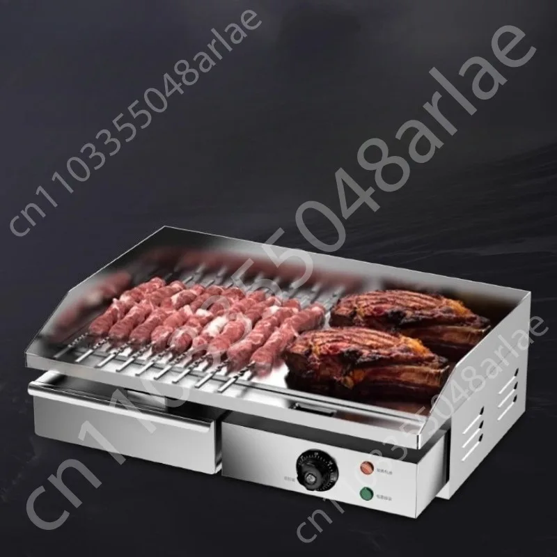 Estufa eléctrica para asar, máquina comercial de tortitas, Teppanyaki, Teppanyaki, calamar, arroz frito, estufa eléctrica para asar