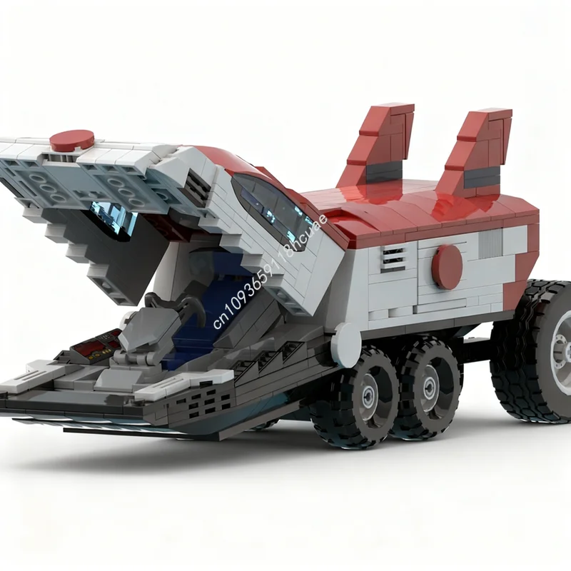 693 قطعة من مكعبات البناء MOC لنموذج سيارة السباق الحمراء، لعبة معمارية إبداعية، هدية عيد الميلاد التعليمية للأطفال