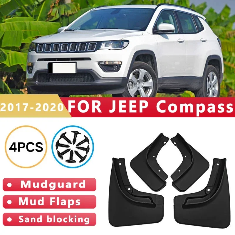 

Mud Flaps Fit for JEEP Compass1.3T/1.4T/2.0L 2017-2020 2018 2019Mudguards Tire Fenders Splash Proof Accessories Wheel Guards 4ps