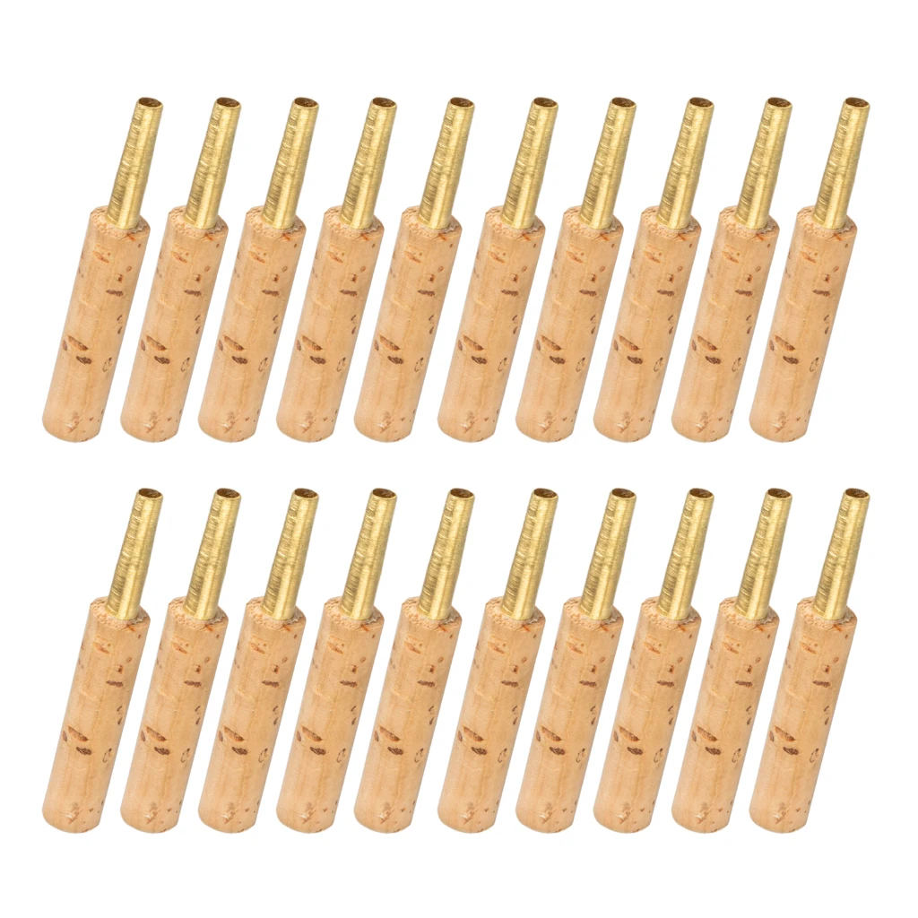 

Mugig 20PCS High Quality Oboe Reeds Staple Tubes Oboe Parts 47mm W/Cork Wrapped Brass Tube DIY Oboe Reeds Repair Make