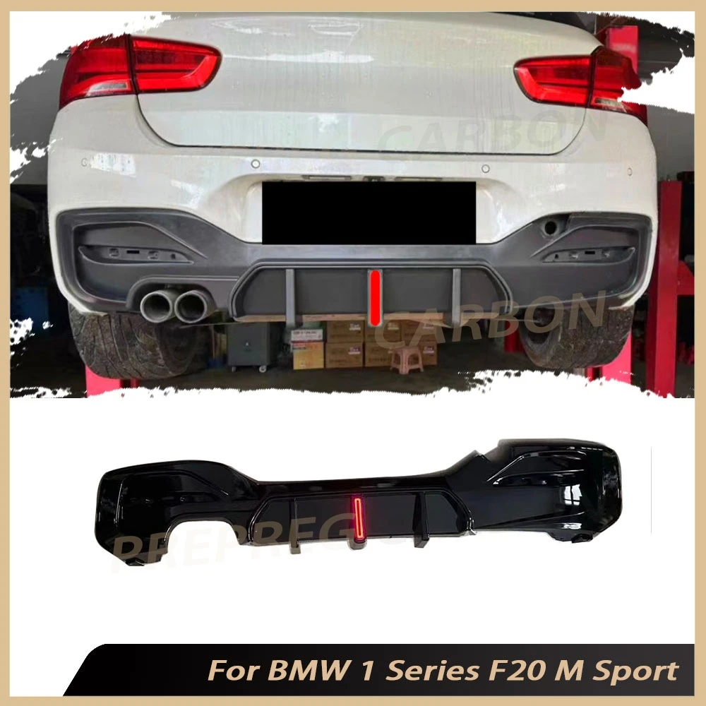 

for BMW F20 M Sport 2015-2018 Rear Bumper Lip Diffuser With LED Rear Lip Spoiler Car Body Kits Accessories