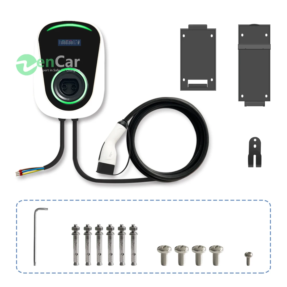 Duosida Wallbox Type 2 EV Charger 7kW EV Car Electric Vehicle Fast Charging Station 32A Monophase EVSE Plug-and-Charge