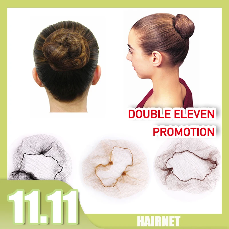 10/30Pcs Nylon Hairnet Hair Nets 5mm Hole 20Inch Disposable for Bun Hair Styling Tool for Wigs Weave Invisible Dancing Hairnet