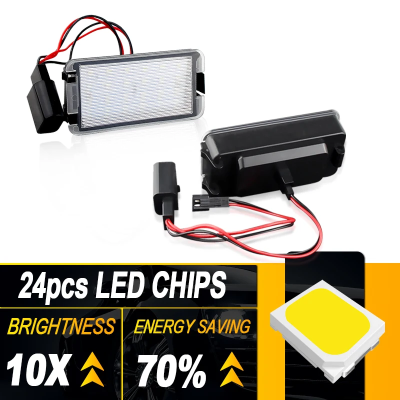 5P0943021 LED Number Plate Lamp For Seat Altea Arosa Cordoba MK1 MK2 Ibiza Leon 1M Toledo 5P White License Plate Light Assembly