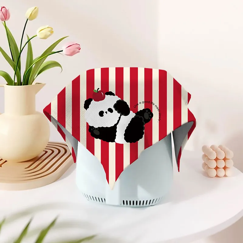 VIKAMA Customizable Cartoon Short Pile Fleece Cover for Air Fryer Dustproof & Kitchen Tablecloth