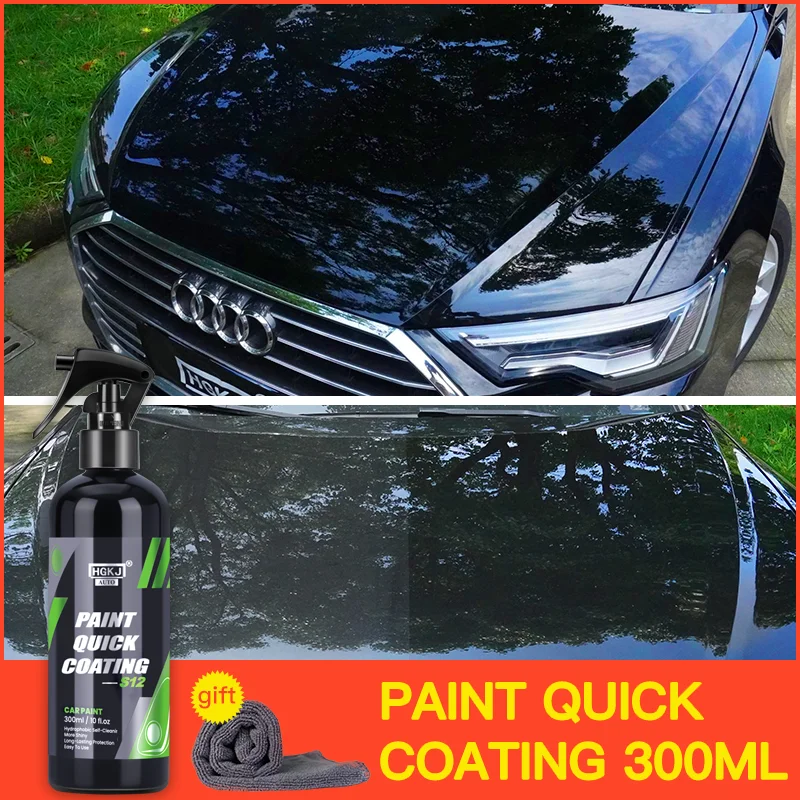 Ceramic Car Coating Paint Care Nano Hydrophobic Spray Quick Shine Liquid Waterproof Wax Anti-Rain Agent HGKJ S12