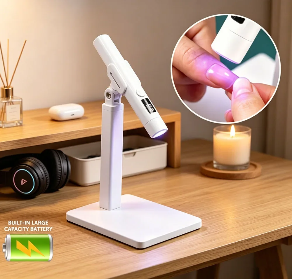 

Portable Rechargeable Nail UV LED Lamp Removable Stand Display Professional Mini Nail Dryer For Nail Art