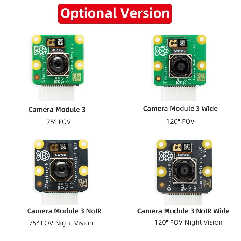 Imagem -03 - Módulo de Câmera Raspberry pi Sensor Imx708 Foco Automático Snr Dpc Pdaf Opcional 75 ° 120 ° Noir Visão Noturna para Rpi 4b Oficial 12mp