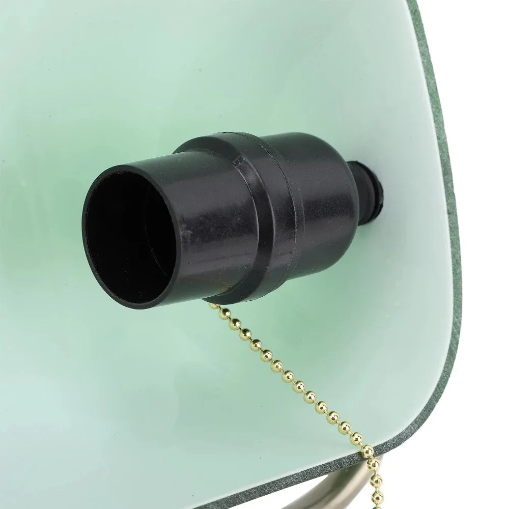 

Vintage Green Glass Banker Wall Lamp Pull Chain Switch Adjustable Lampshade Wall Sconces Wall Light Hallway