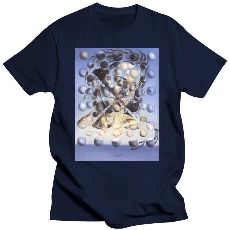 Summer Hot Sale Tee Shirt Galatea of the Spheres Dali Painting T-shirt Cotton T-shirt