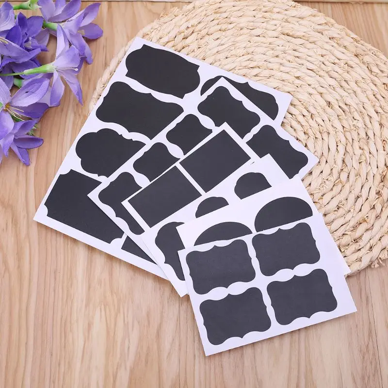 Chalkboard Blackboard Chalk Board Stickers Decals Craft Kitchen Home Jam Jar Spi Y5GB