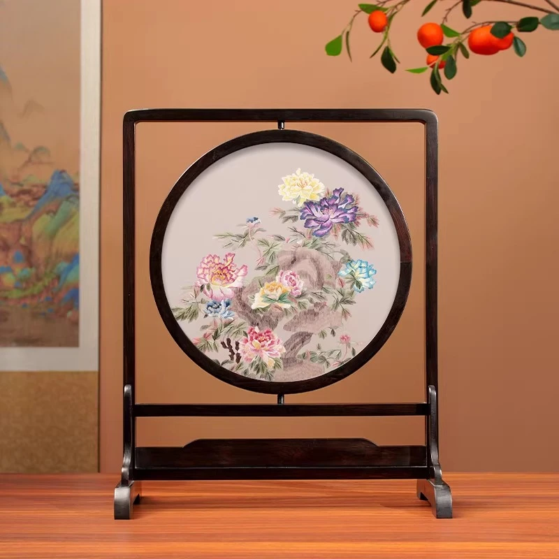 

Вышивка из Сучжоу, двусторонняя вышивка, орнамент, вышивка для стола, китайский стиль, памятный подарок, сувенир